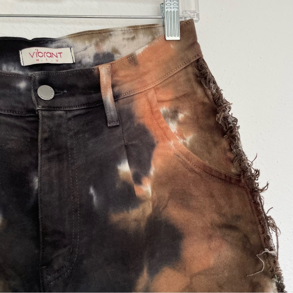 Vibrant M.i.U "Detailed Outseam Slouch Jeans in Tie Dye" Size 7/27 - Picture 5 of 10